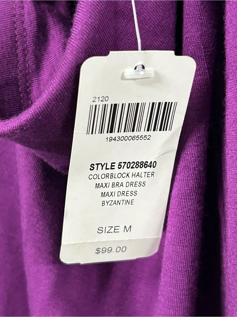 Soma Purple Two-Tone V-Neck Maxi Dress